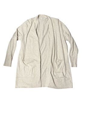 Nordstrom Light Beige Open-Front Women's Cardigan Sweater